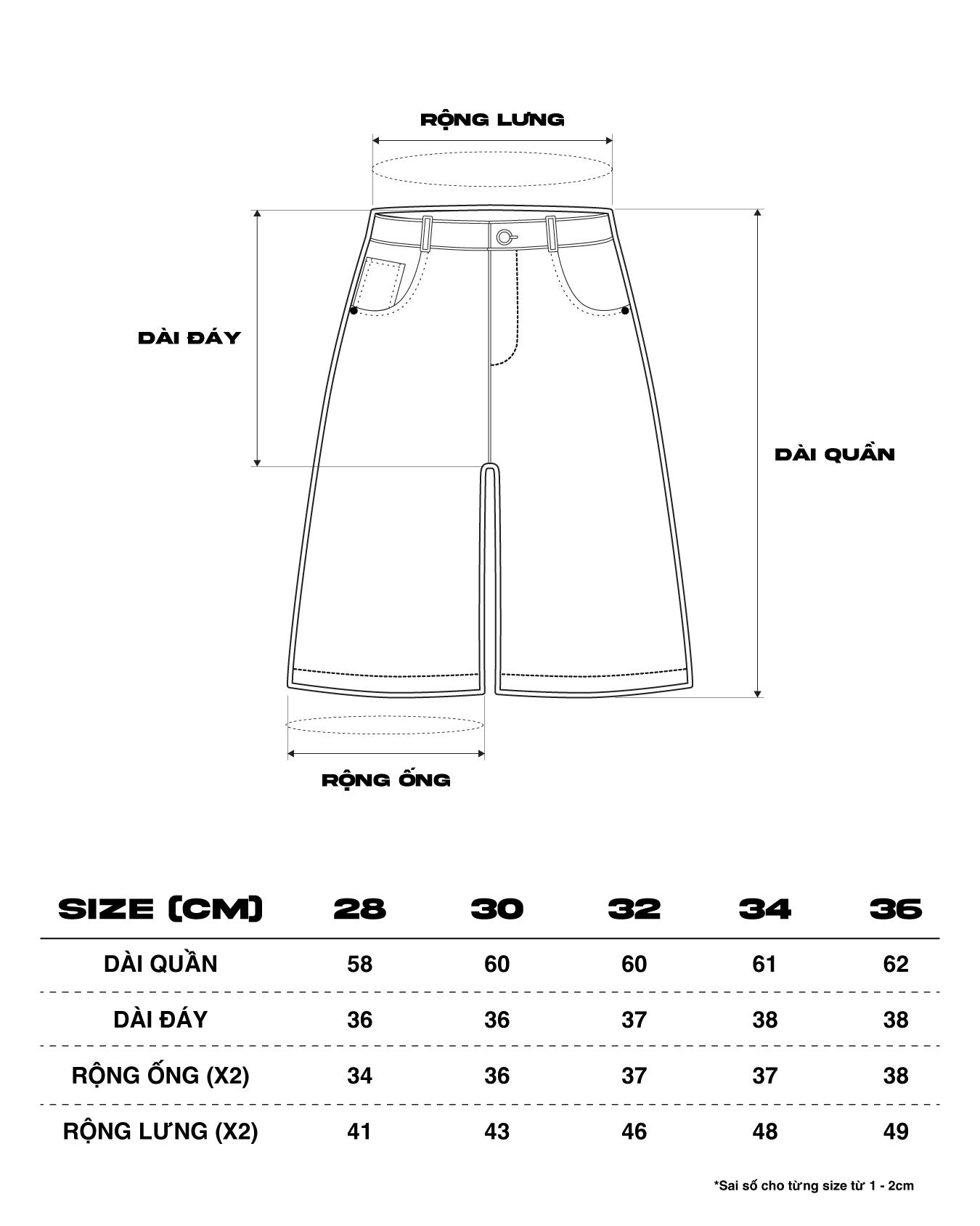 TUMS DENIM SHORT - BLACK