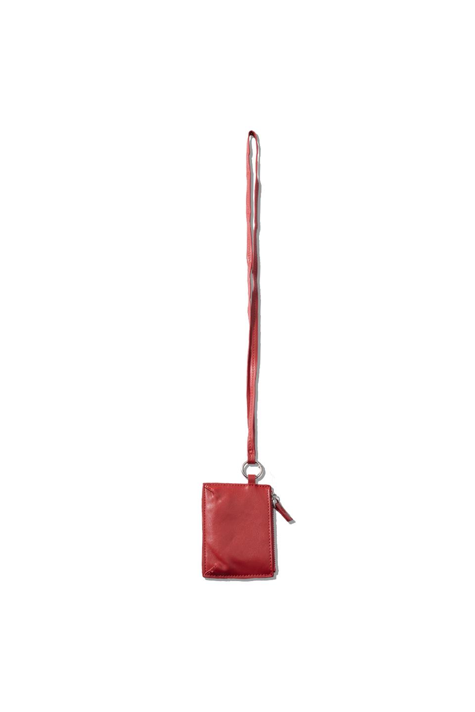 TUMS LEATHER CARD HOLDER - Maroon