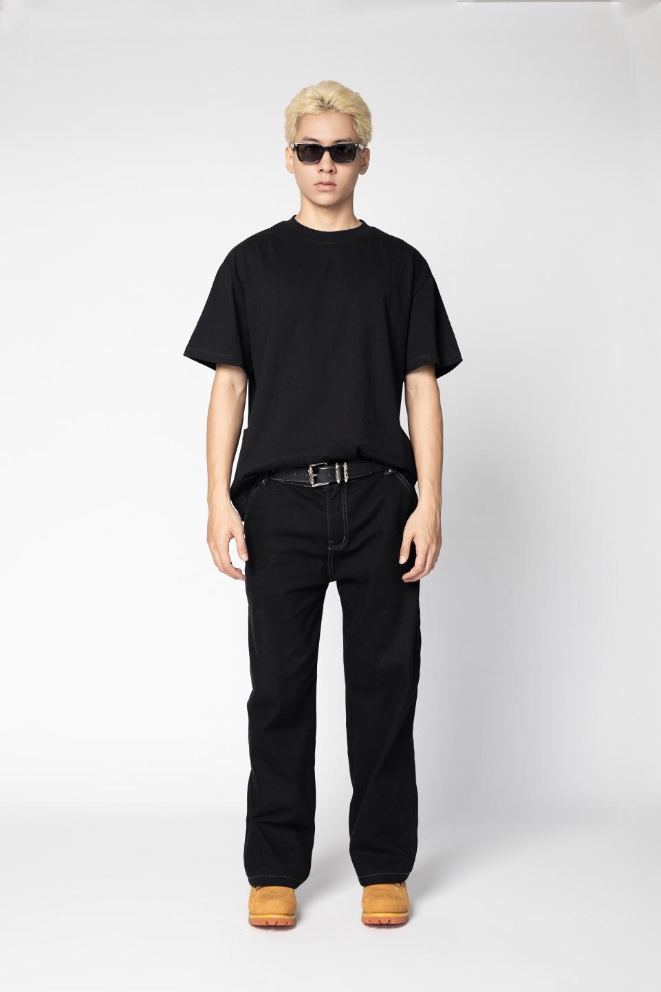 TWILL SLIM PANT V2 - BLACK