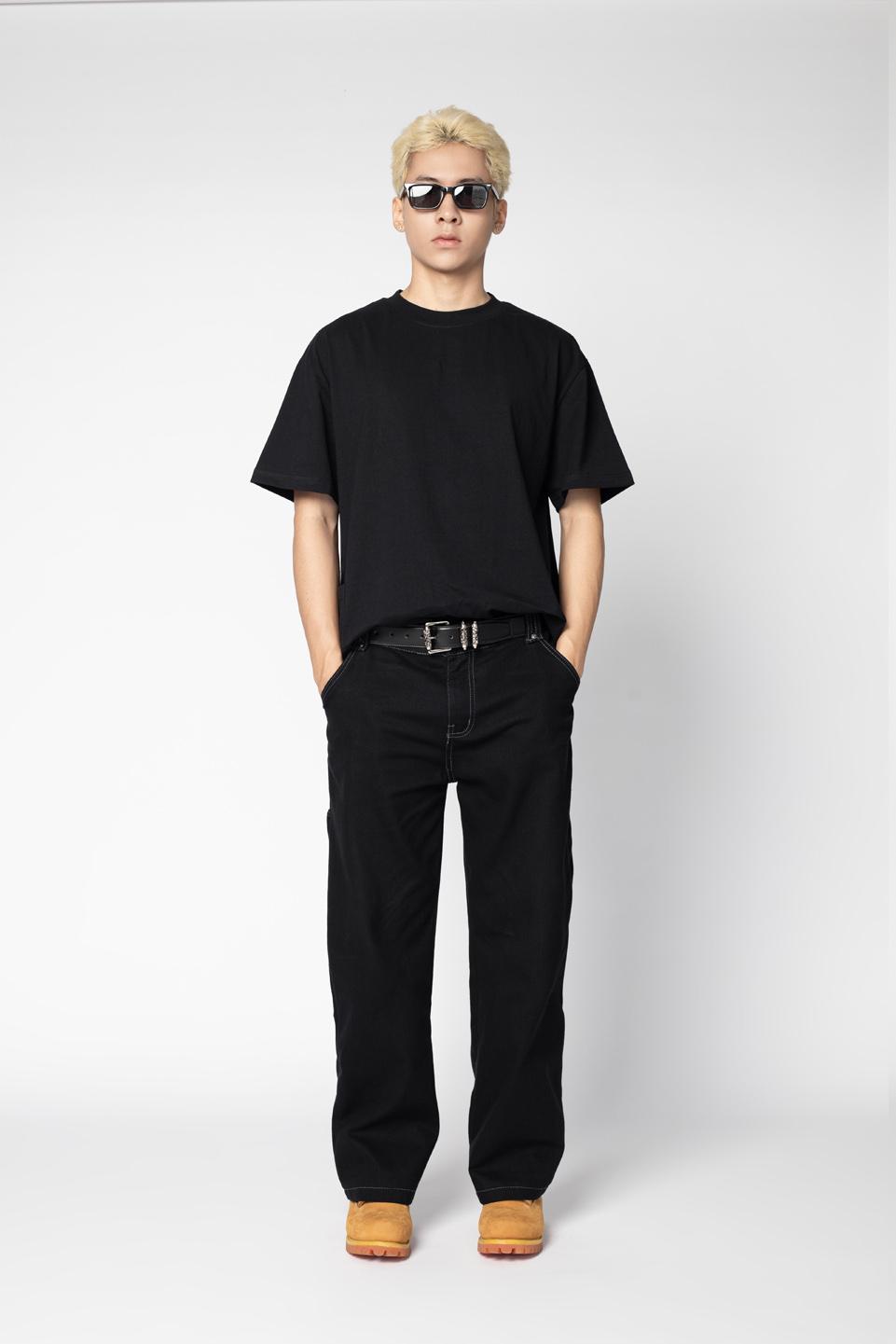 TWILL SLIM PANT V2 - BLACK