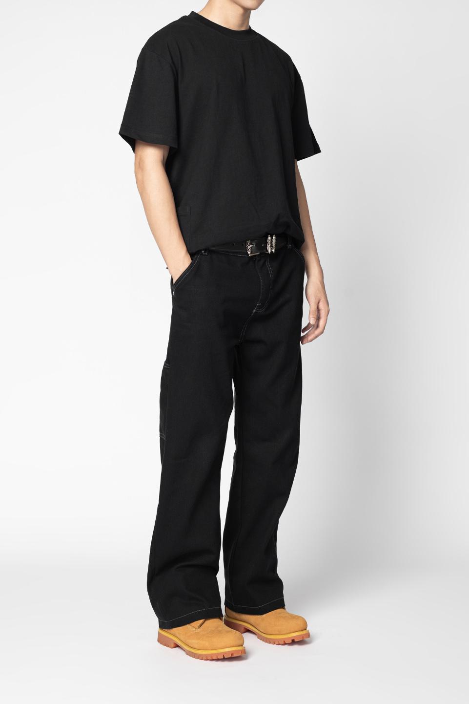 TWILL SLIM PANT V2 - BLACK