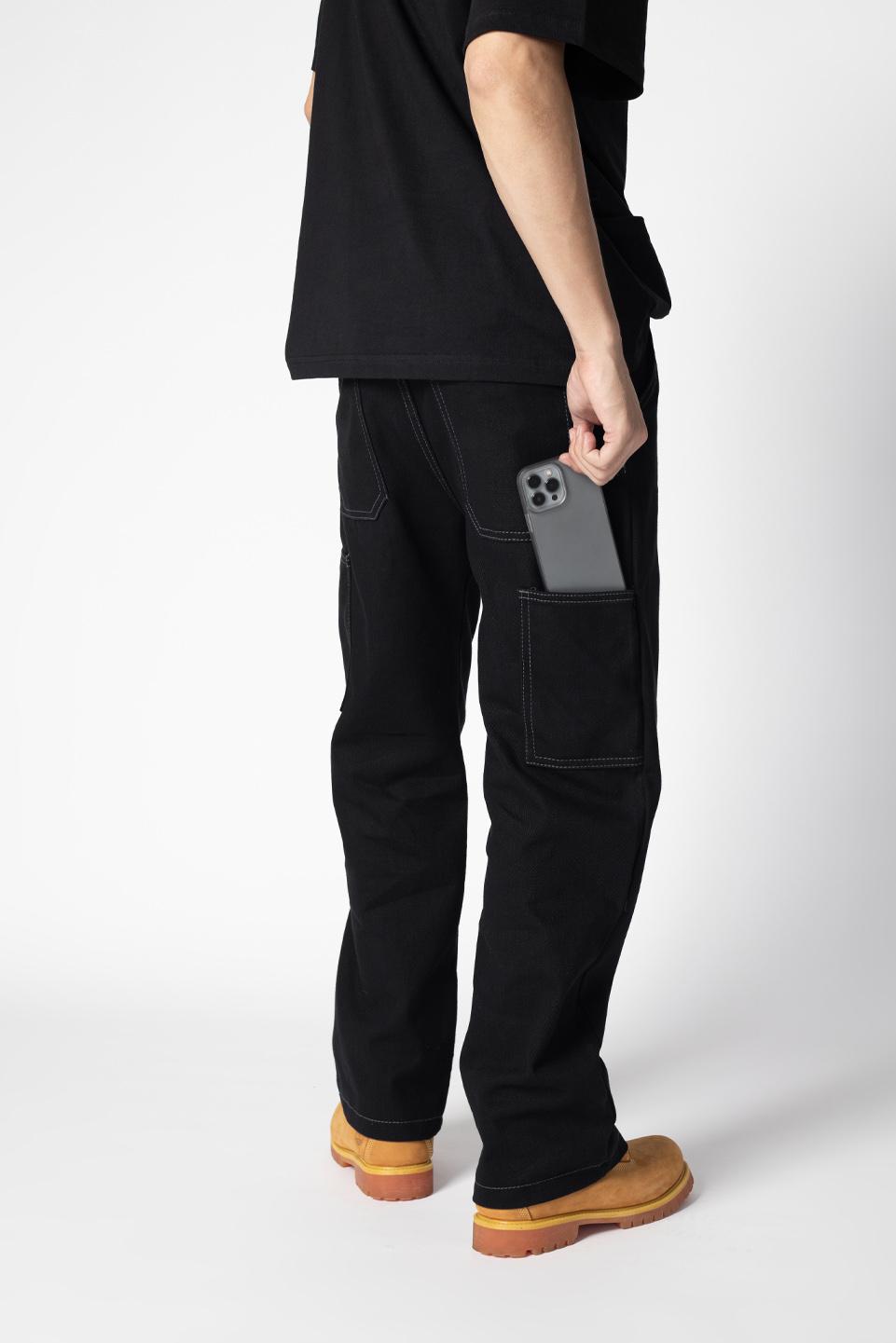 TWILL SLIM PANT V2 - BLACK
