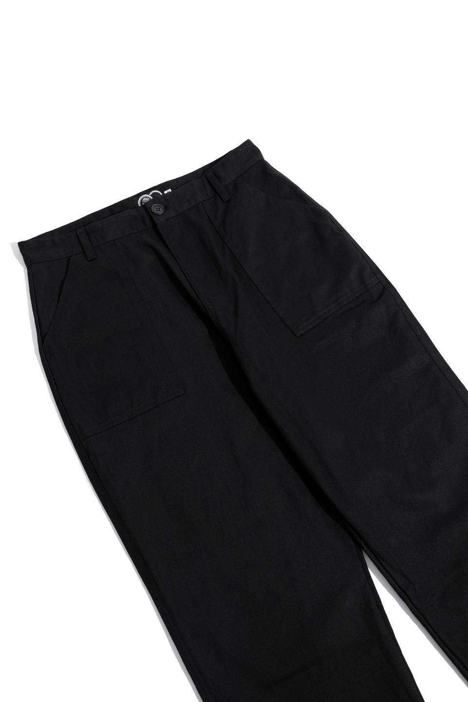 SILANTED POCKETS TROUSER - Black