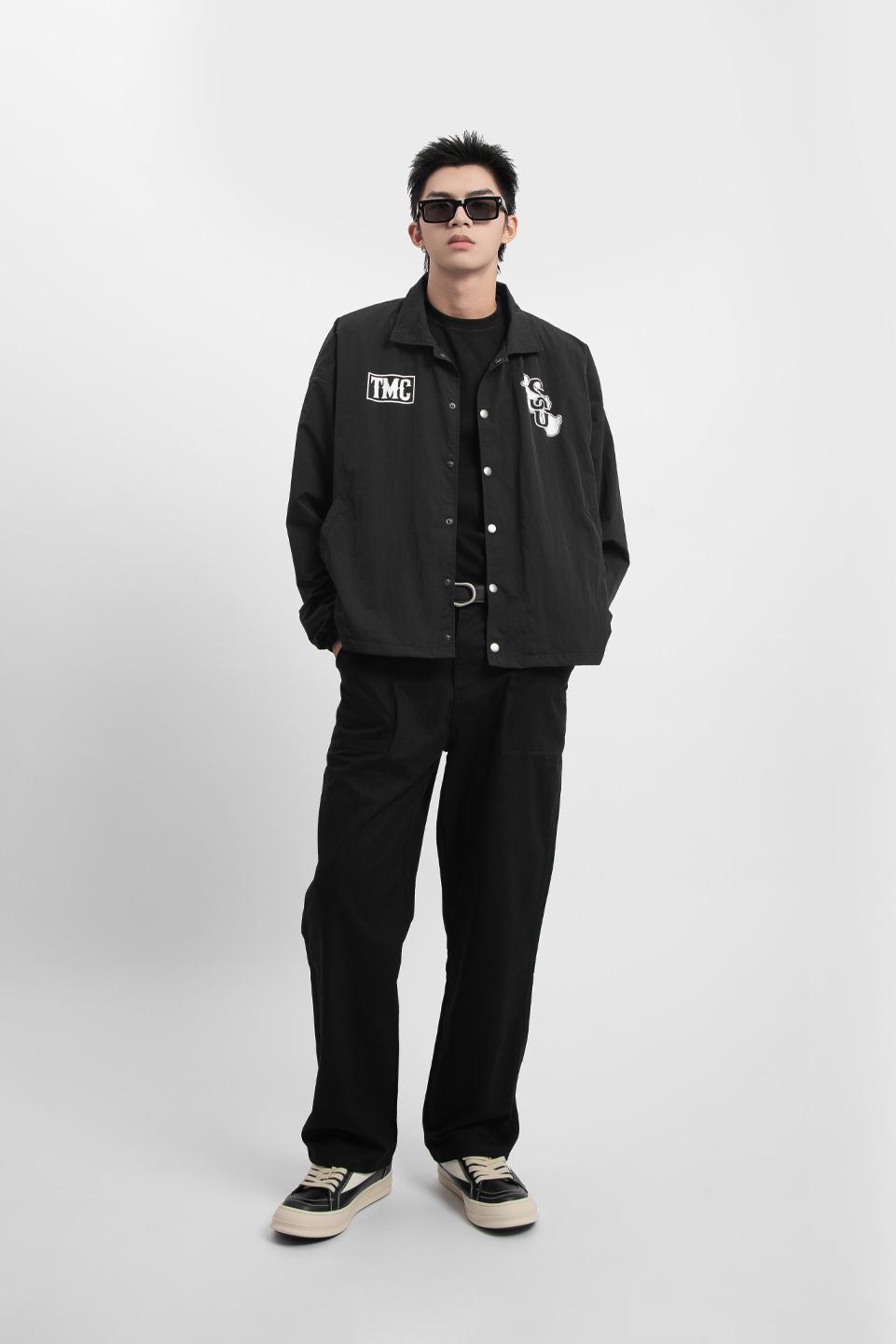 SILANTED POCKETS TROUSER - Black