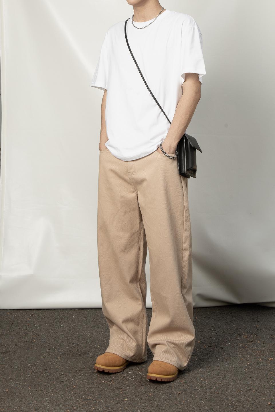 ESSENTIAL WIDELEG PANT - BEIGE