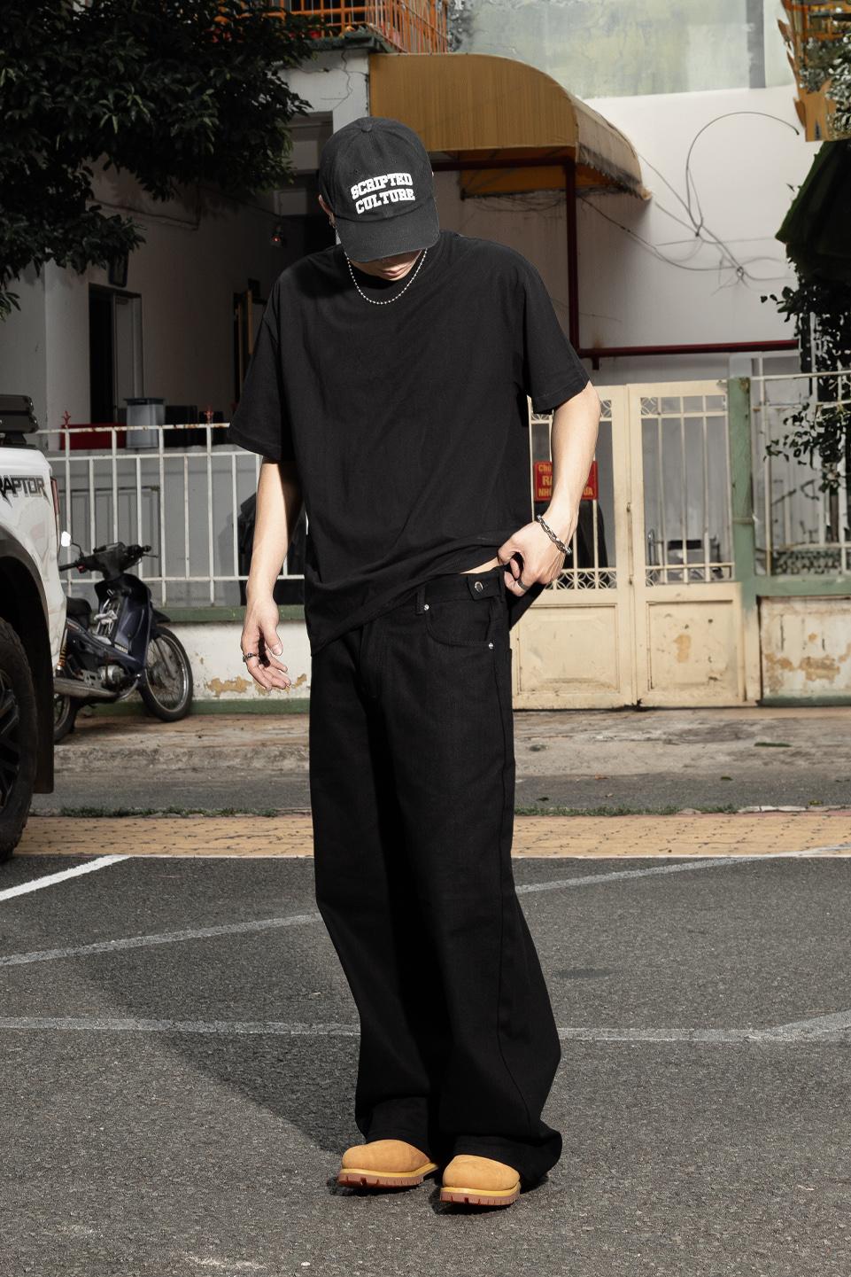ESSENTIAL WIDELEG PANT - BLACK