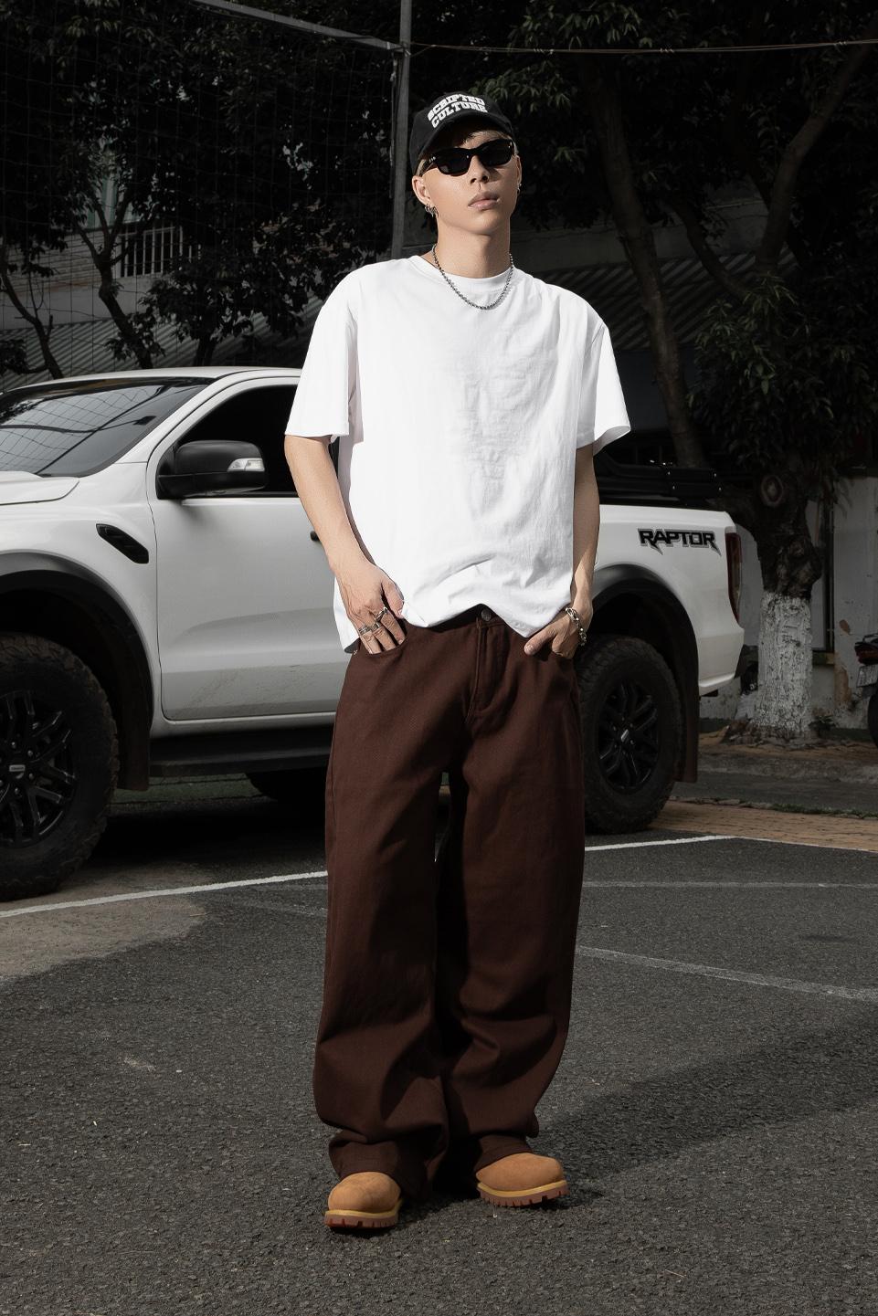 ESSENTIAL WIDELEG PANT - BROWN DERBY