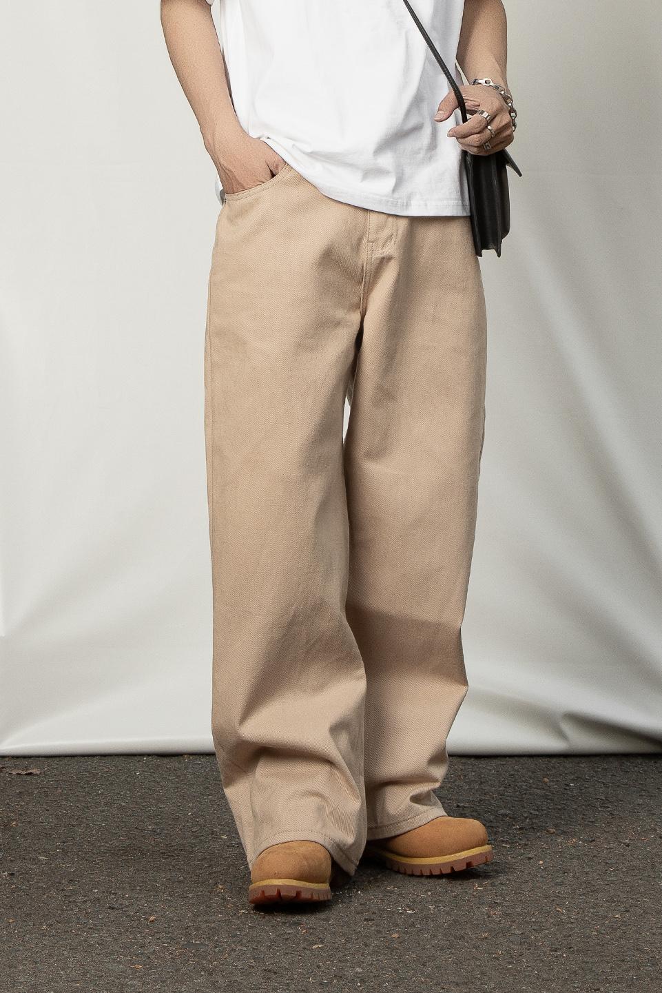 ESSENTIAL WIDELEG PANT - BEIGE