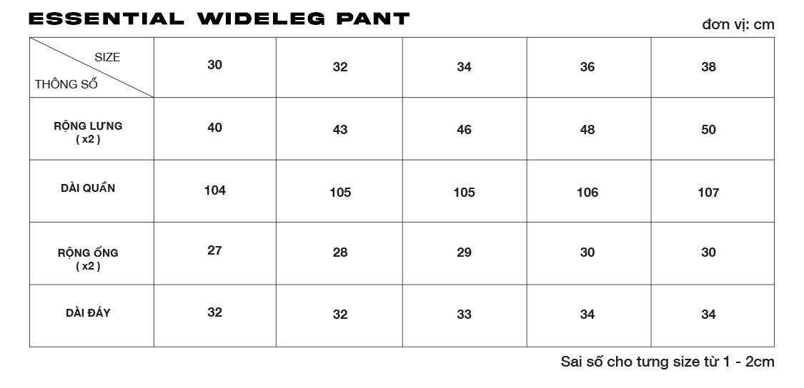 ESSENTIAL WIDELEG PANT - BLACK
