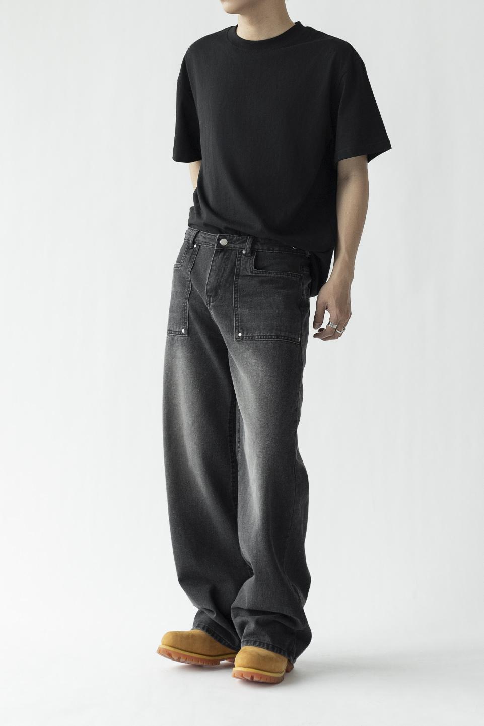 STRAIGHT DENIM - GREY SMOKE