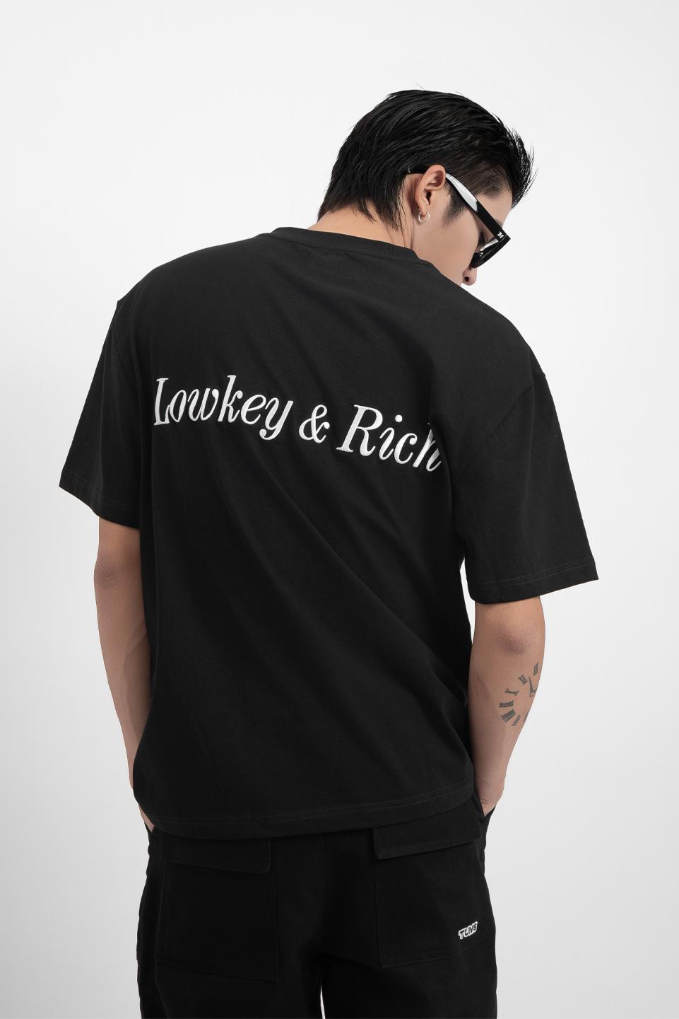 LOWKEY & RICH T-SHIRT - Black