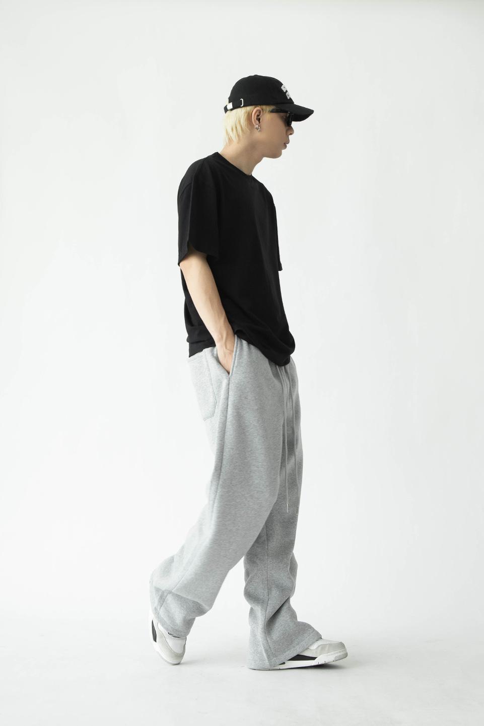 SWEAT WIDE PANT - GREY