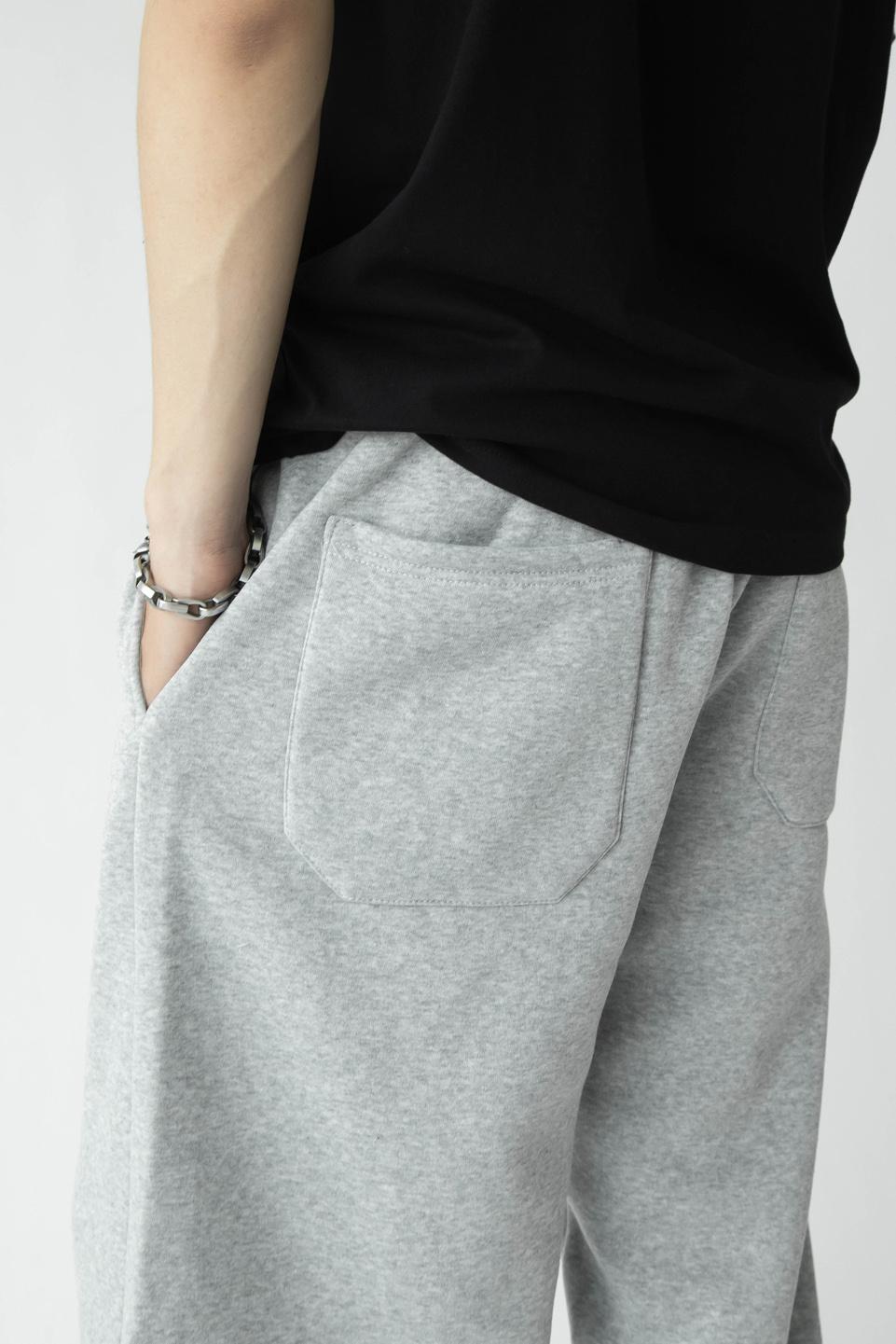 SWEAT WIDE PANT - GREY