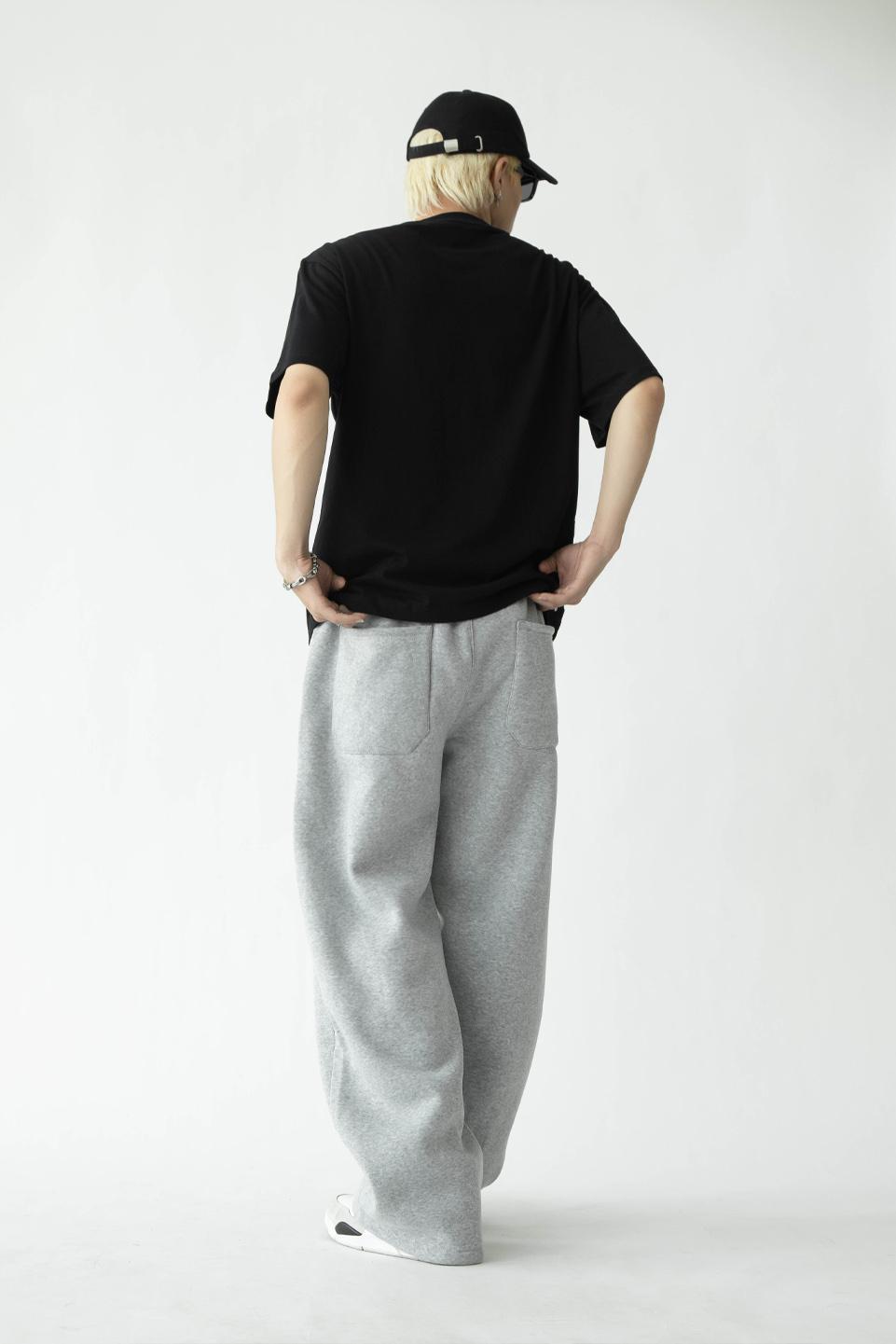 SWEAT WIDE PANT - GREY