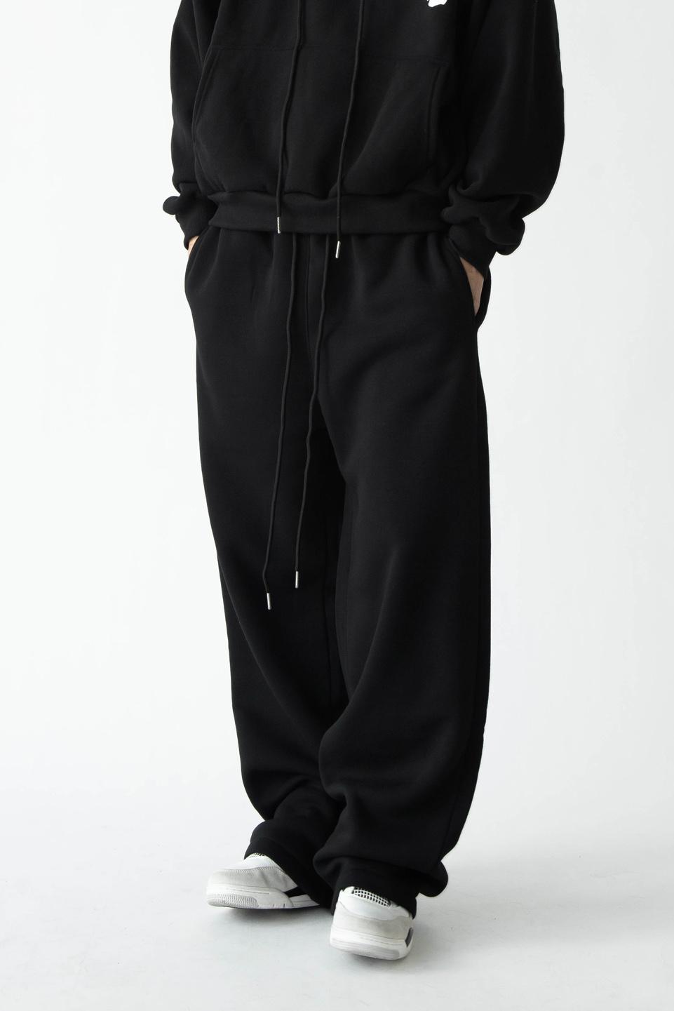 SWEAT WIDE PANT - BLACK