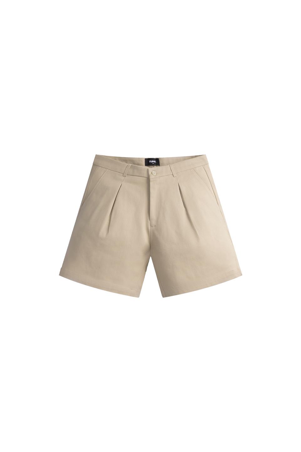 TUMS PLEATED SHORT - SandStone