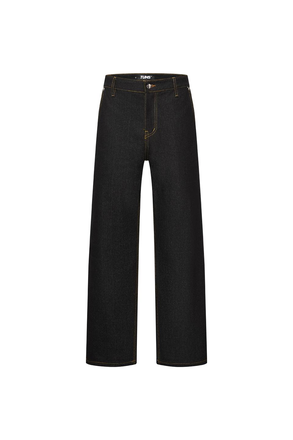 LOOSE FIT RAW DENIM - Black