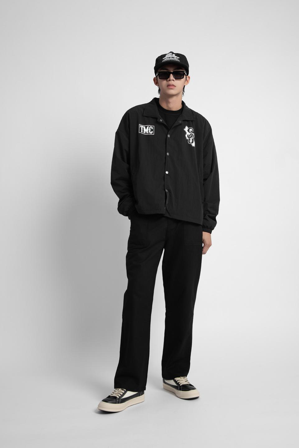SILANTED POCKETS TROUSER - Black