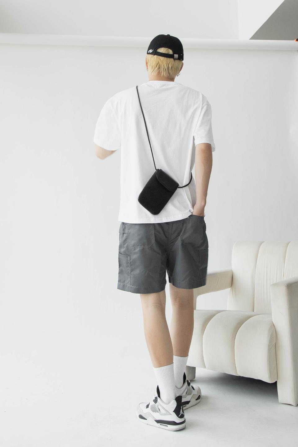 RELAX STRIKING DRAWSTRING SHORT - GRAY