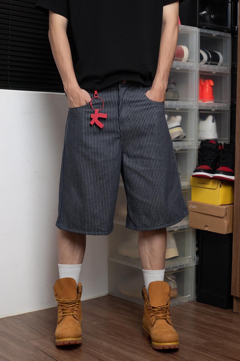 TUMS DENIM SHORT - STRIPED