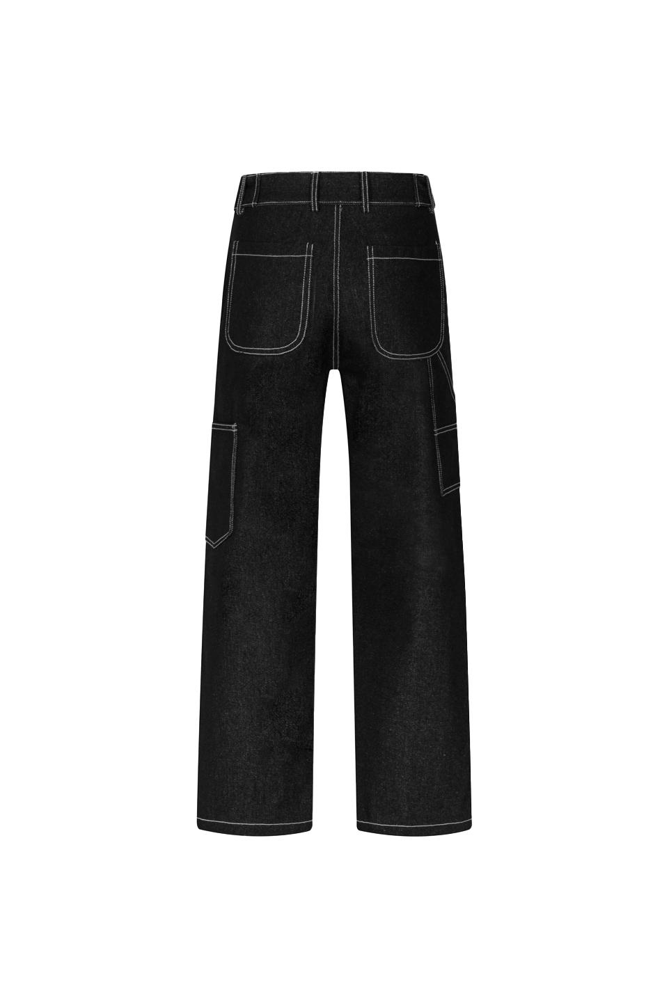 TUMS PATCH POCKET RAW DENIM - White